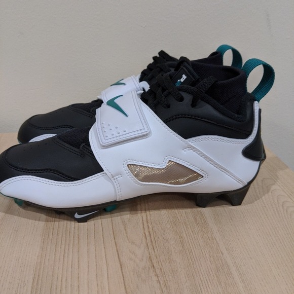 Nike Diamond Turf Vapor Edge TD Football Cleats Mens 7.5 Emerald White Black NEW - Picture 8 of 9